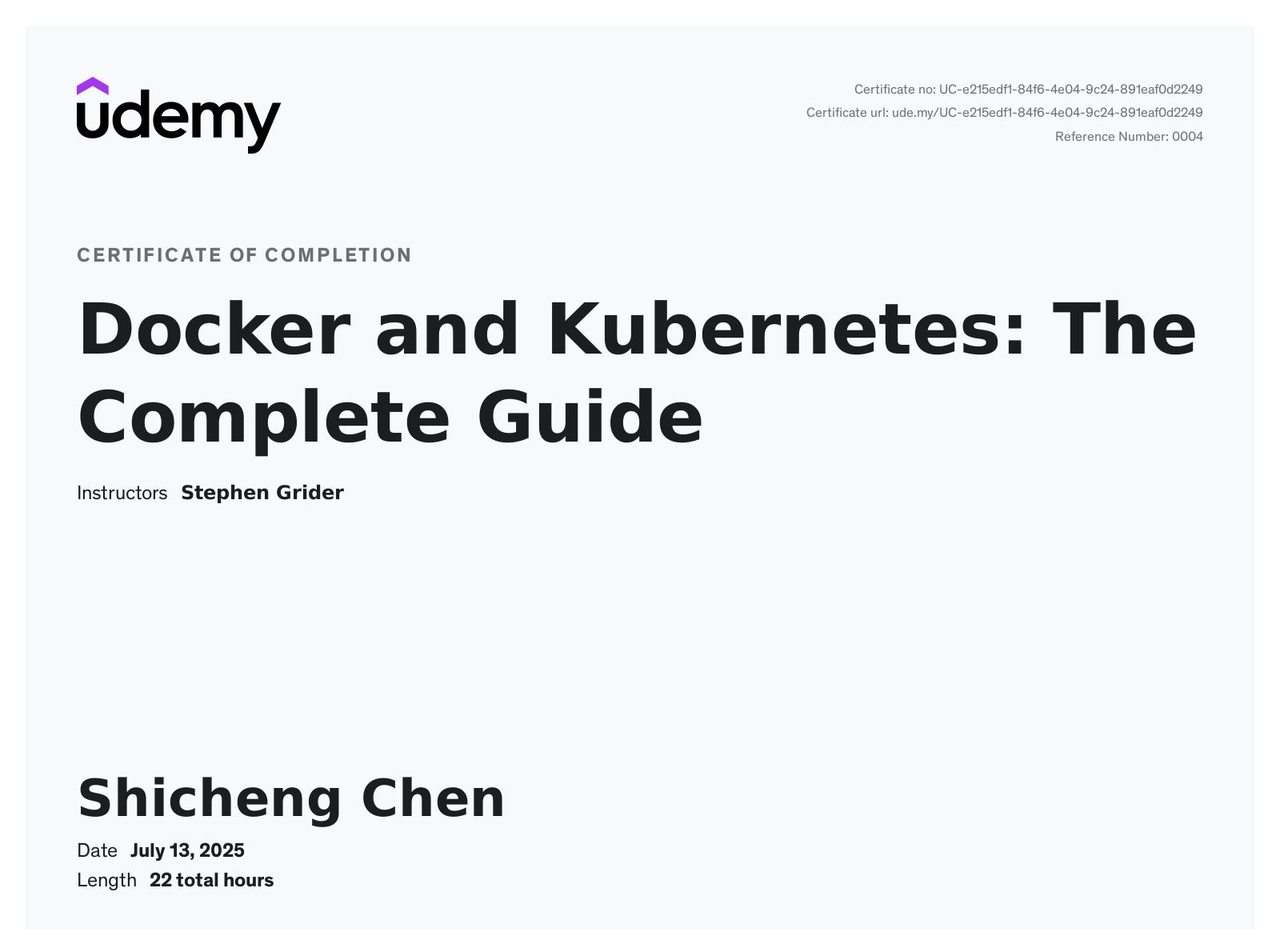 Docker and Kubernetes Certification